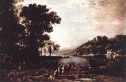 Claude Lorrain Landscape with Merchants sdfg Sweden oil painting reproduction